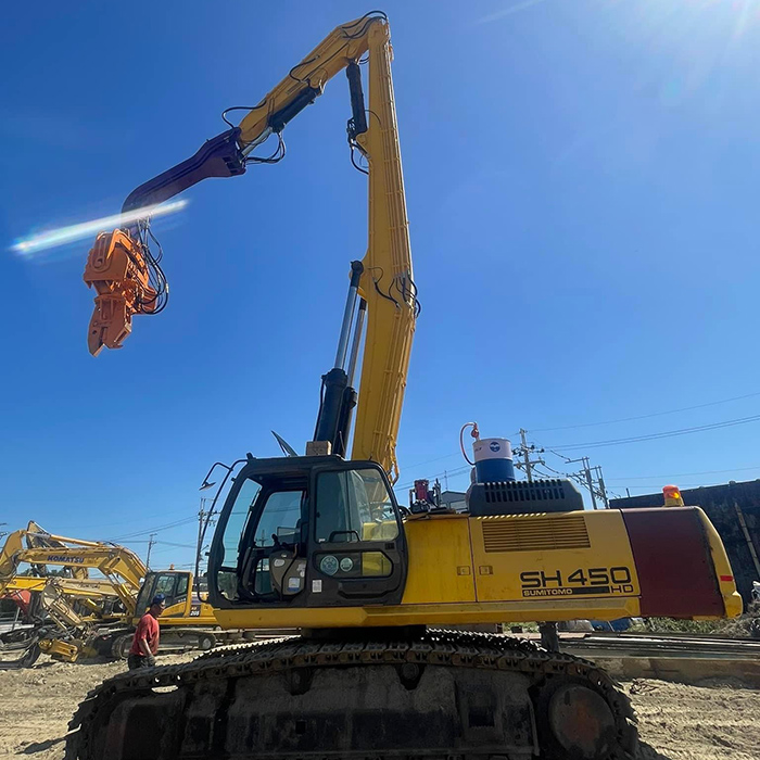 Braço de escavação de estaca prancha extra longo Sumitomo SH450-A3 de 15,5 m