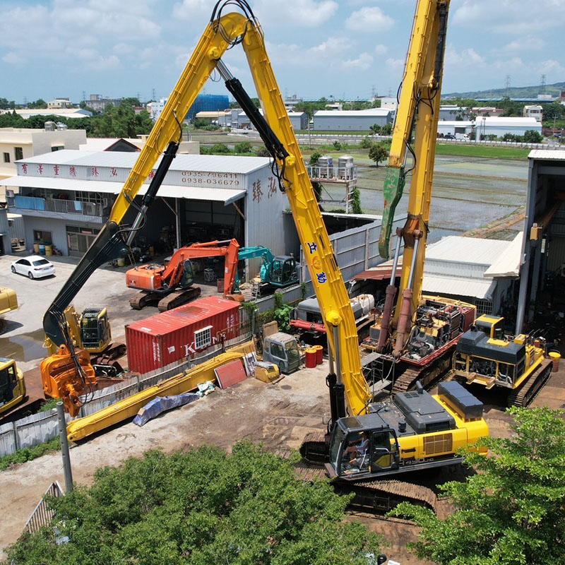 Escavadeira Sumitomo SH490LHD 21M extra longa para retenção e perfuração de estacas-pranchas de aço